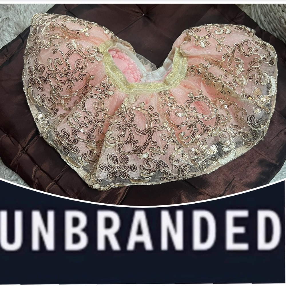 UNBRANDED Metallic Sparkle Tulle Dog Ballet Tutu